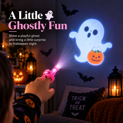 Halloween Finger Projector Lights – LED Ghost & Pumpkin Projection Toys for Kids, Party Favors & Trick-or-Treat