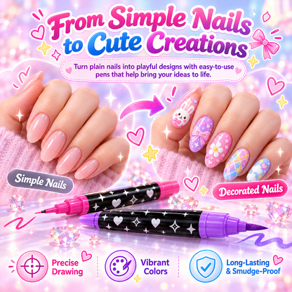 24-Color Nail Art Pen Set – Create Your Own Nail Designs at Home
